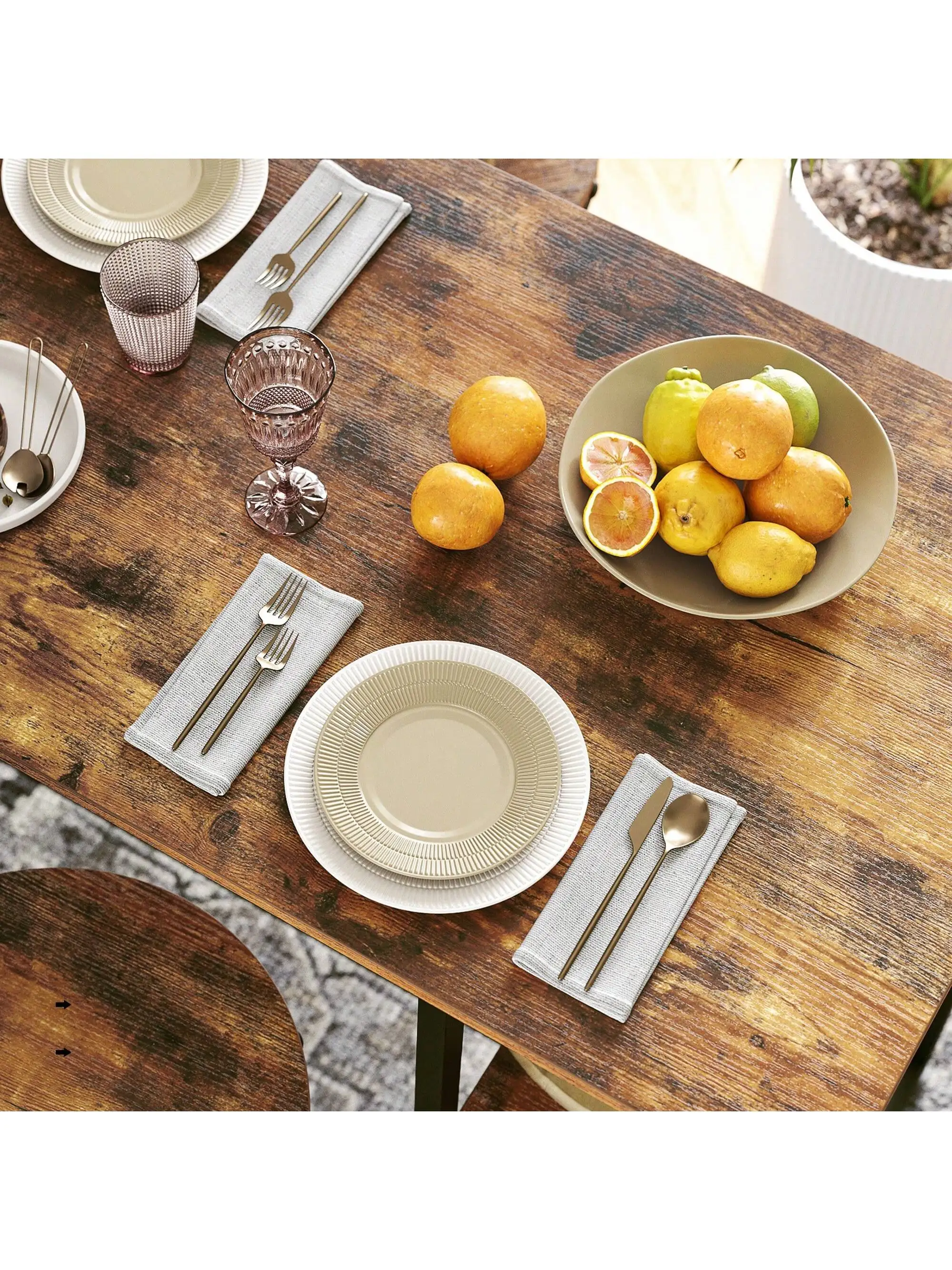 VASAGLE Bar Table With Sturdy Metal Frame, Easy Assembly, Industrial Design - Image 4