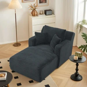 40" Boneless Couch Sofa Bed Oversized Accent Boneless Sleeper Sofa Chair Upholstered Comfy Reading Chair for Living Room Chaise