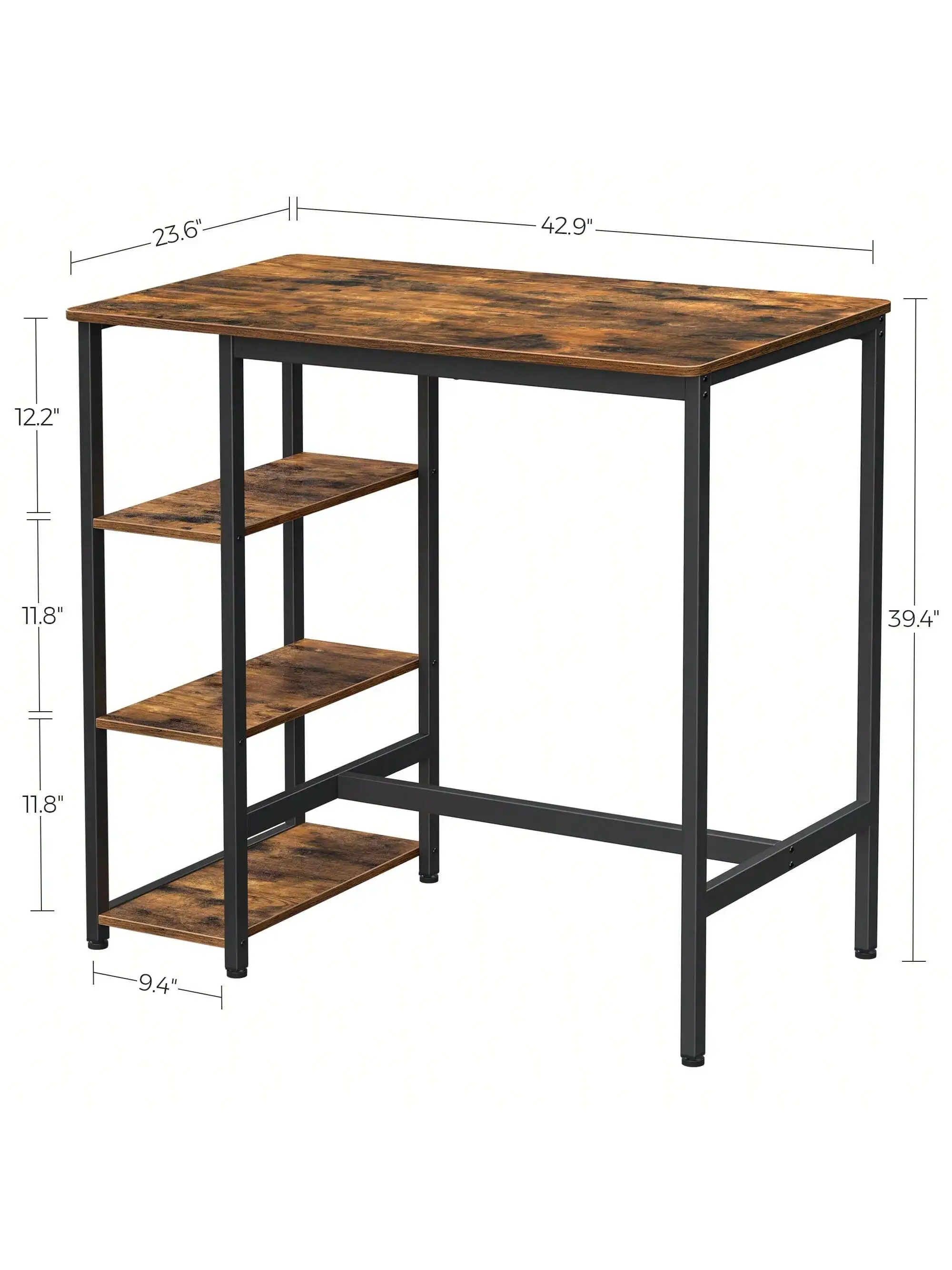 VASAGLE Bar Table With Sturdy Metal Frame, Easy Assembly, Industrial Design - Image 5